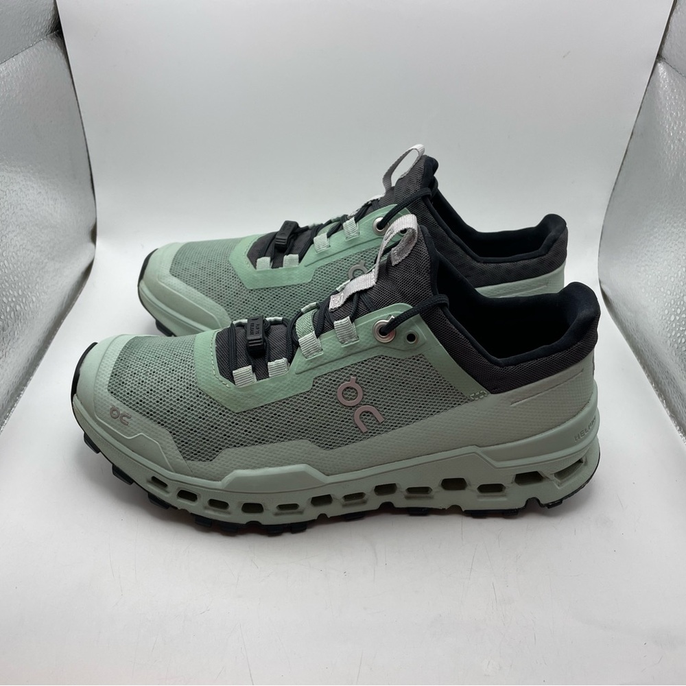 On Running Athletic Shoes in Mint and Black